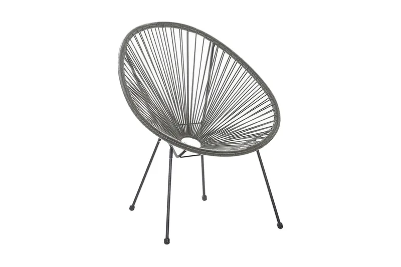 Cayaco Balkongset 70 cm + 2 Utestolar - Konstrotting/Mörkgrå - Utemöbler - Utegrupp - Caféset