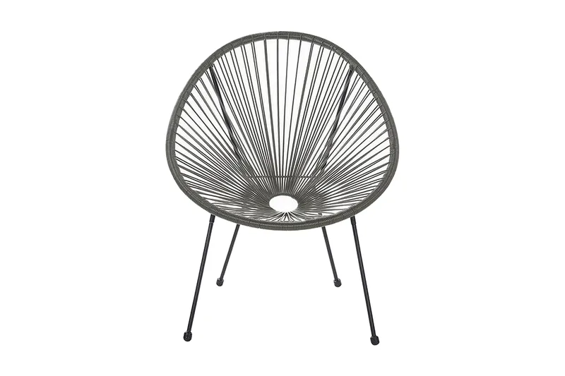 Cayaco Balkongset 70 cm + 2 Utestolar - Konstrotting/Mörkgrå - Utemöbler - Utegrupp - Caféset