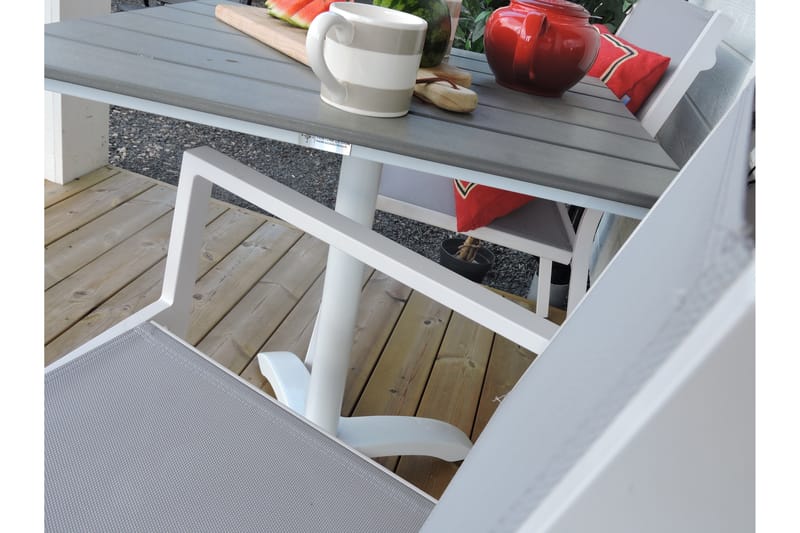 Colorado Caféset 70 cm + 2 st Copacabana Karmstolar - Vit - Utemöbler - Utegrupp - Caféset