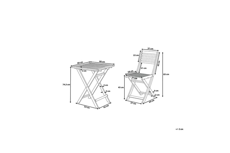 Cordido Caféset - Brun - Utemöbler - Utegrupp - Caféset