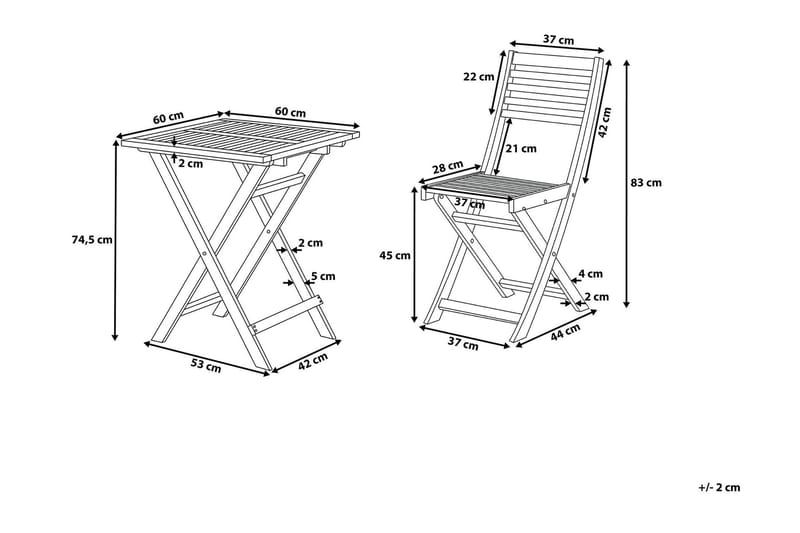 Cordido Caféset - Vit - Utemöbler - Utegrupp - Caféset
