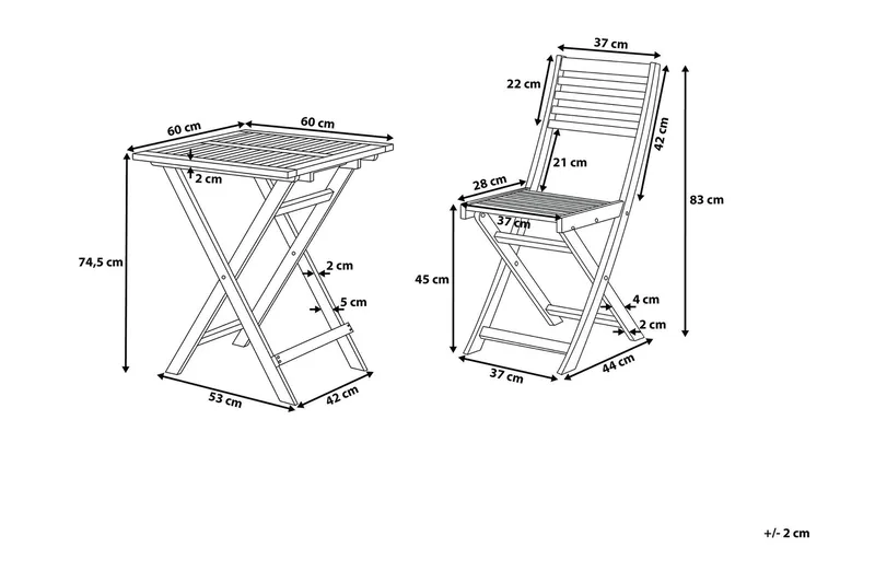 Cordido Caféset - Vit - Utemöbler - Utegrupp - Caféset