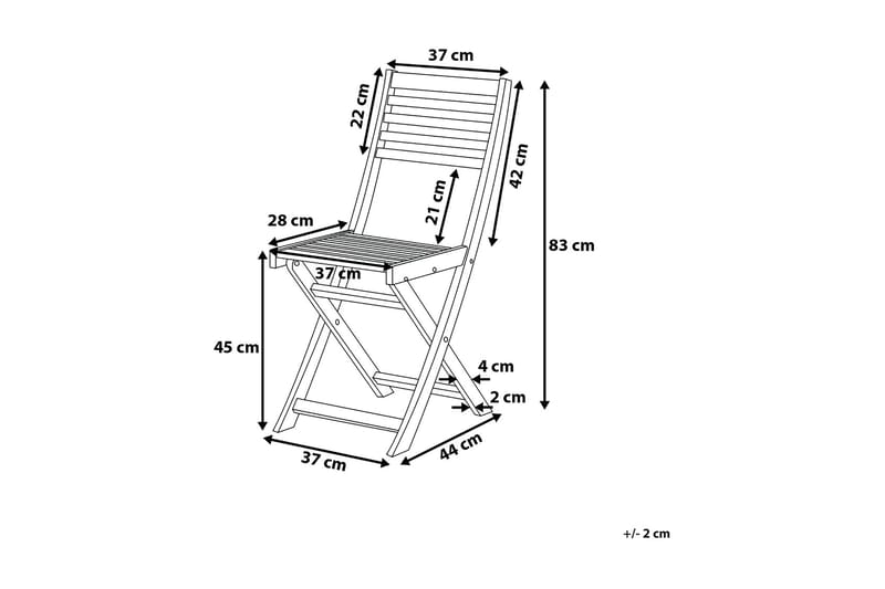 Fiji Balkongset 60 cm - Gul - Utemöbler - Utegrupp - Caféset