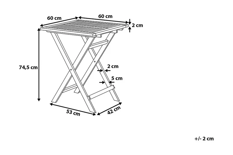 Fiji Balkongset 60 cm - Gul - Utemöbler - Utegrupp - Caféset
