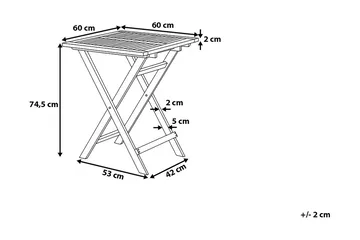 Fiji Balkongset 60 cm - Gul - Utemöbler - Utegrupp - Caféset