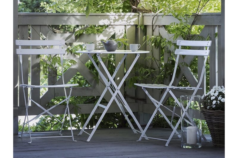 Fiori Balkongset 45,5 cm - Vit - Utemöbler - Utegrupp - Caféset