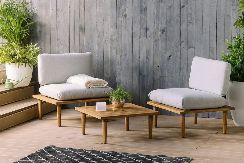 Frascati Balkongmöbelset 80 cm, Grå