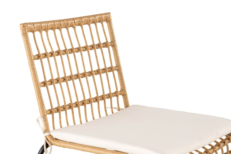 HAPP Cafébord 45 cm Natur + 2 Korgstolar - Balkonggrupper - Caféset