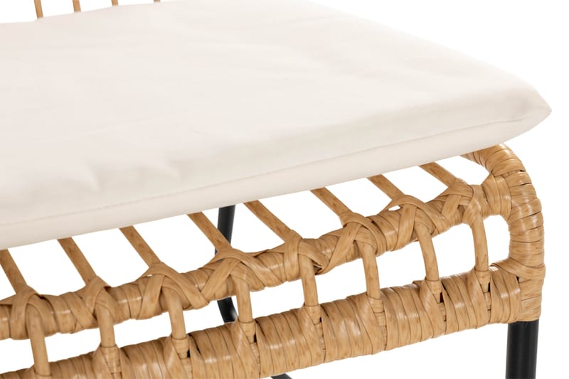 HAPP Cafébord 45 cm Natur + 2 Korgstolar - Balkonggrupper - Caféset