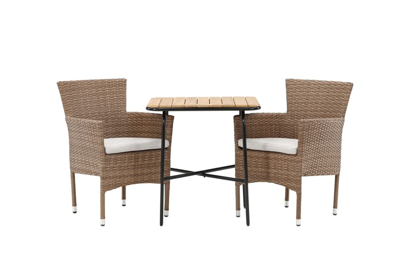 HOLMBECK Caféset 70 cm + 2 st Malina Karmstolar Brun - Caféset - Balkonggrupper