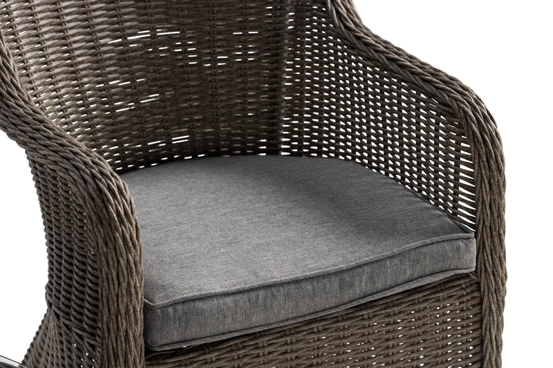 Marcus Caféset med 2 Light Fåtöljer m Dyna - Grå - Utemöbler - Balkong - Balkongmöbler - Balkonggrupper