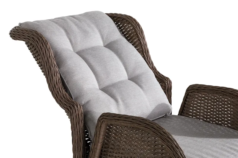 Marcus Caféset med 2 Reclinerfåtöljer Utomhus m Dyna - Natur - Utemöbler - Utegrupp - Caféset