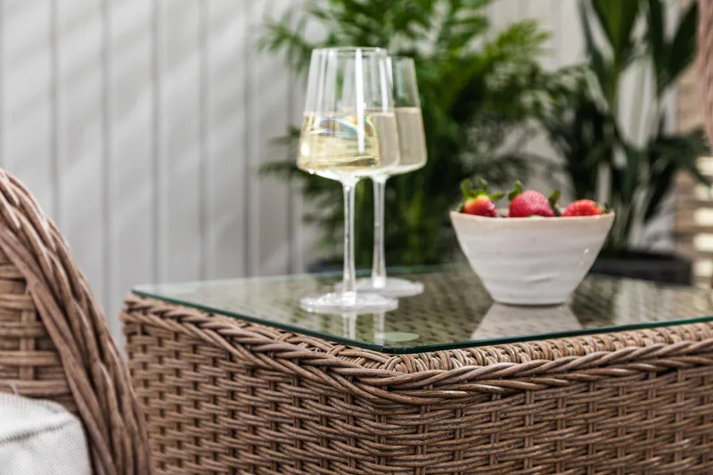 Marcus Caféset med 2 Reclinerfåtöljer Utomhus m Dyna - Natur - Utemöbler - Utegrupp - Caféset