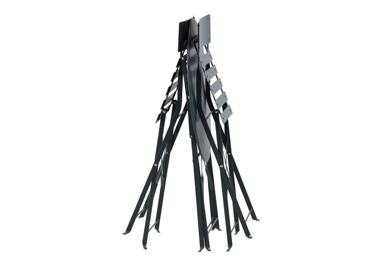 Marseille Caféset Rund Ø60 cm + 2 Matstolar Utomhus - Mörkgrå - Utemöbler - Utegrupp - Caféset