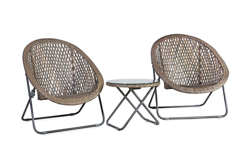 Möbelset TURKU 2 stolar och bord hopfällbart - Caféset - Balkonggrupper