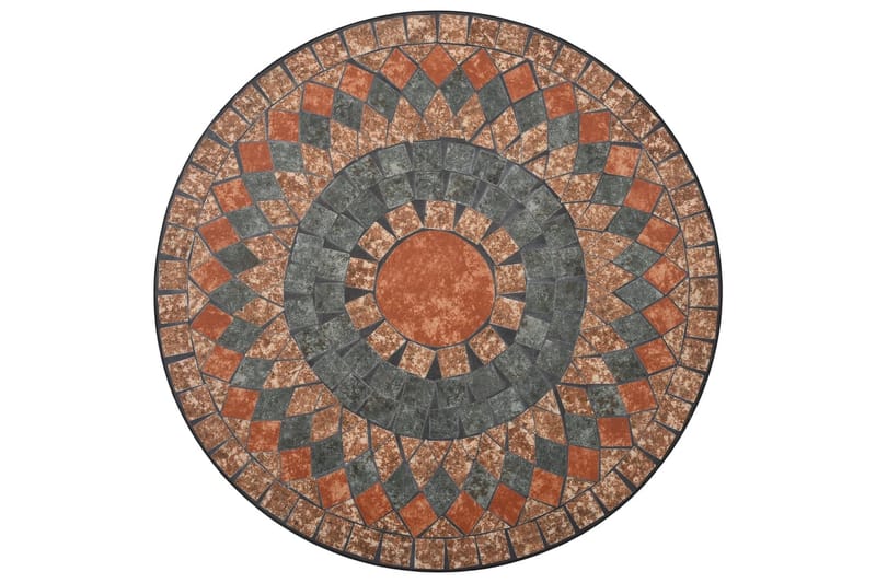 Mosaikbord 3 st keramik orange/grå - Orange - Caféset - Balkonggrupper
