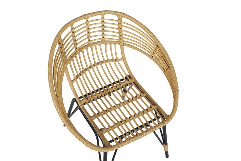 Pellaro Balkongset + 2 Utestolar m Dyna - Natur/Svart - Utemöbler - Utegrupp - Caféset