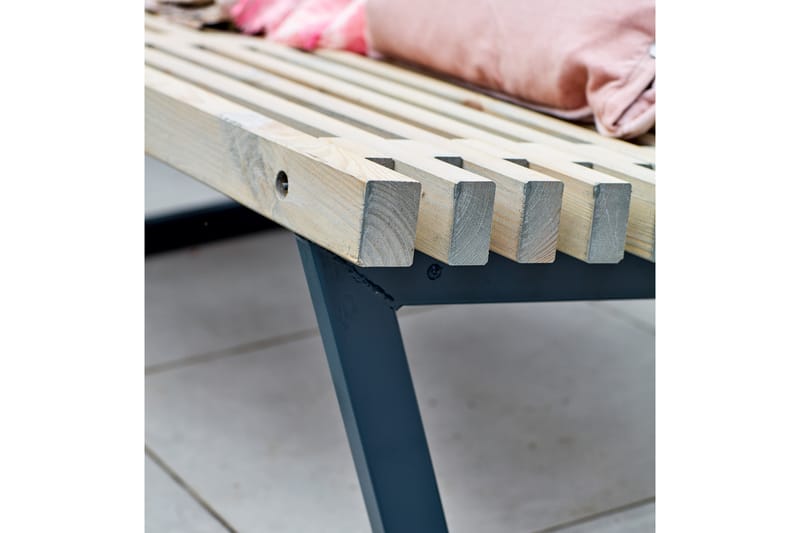 PLUS Siesta Lougeset med Liten Utebord 80 cm - Utemöbler - Utegrupp - Caféset