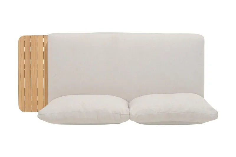 Portals Loungegrupp 2-sits - Teak/Vit - Utemöbler - Balkong - Balkongmöbler - Balkonggrupper