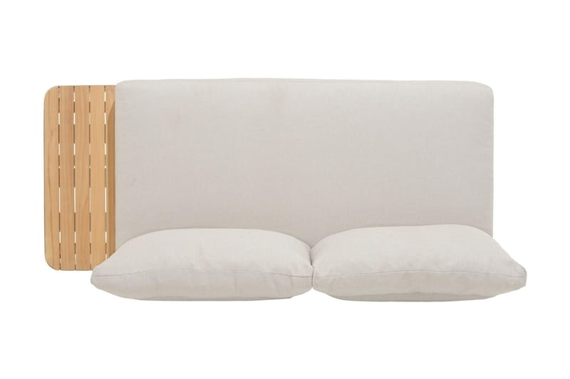 Portals Loungegrupp 2-sits - Teak/Vit - Utemöbler - Balkong - Balkongmöbler - Balkonggrupper