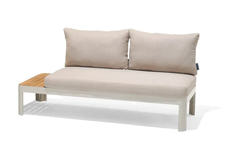 Portals Loungegrupp 2-sits - Teak/Vit - Utemöbler - Balkong - Balkongmöbler - Balkonggrupper