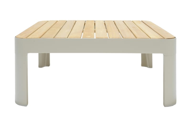 PORTALS Loungegrupp 4-sits Vit/Teak - Utemöbler - Utegrupp - Caféset