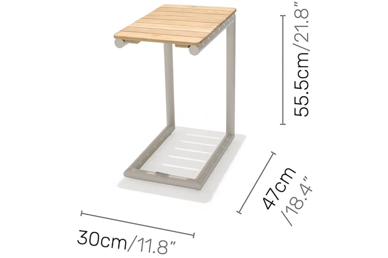 PORTALS Solsängset med Dyna Vit/Trä - Utemöbler - Utegrupp - Caféset