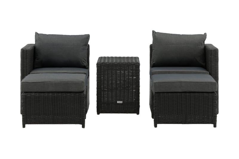 Quad Balkonggrupp 2-sits, Svart