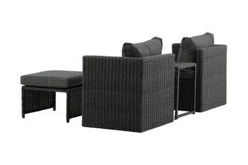 Quad Balkonggrupp 2-sits - Svart - Utemöbler - Utegrupp - Caféset