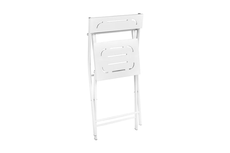 RIOTORTO Caféset 60 cm Blomma Vit + 2 Utestolar - Utemöbler - Utegrupp - Caféset
