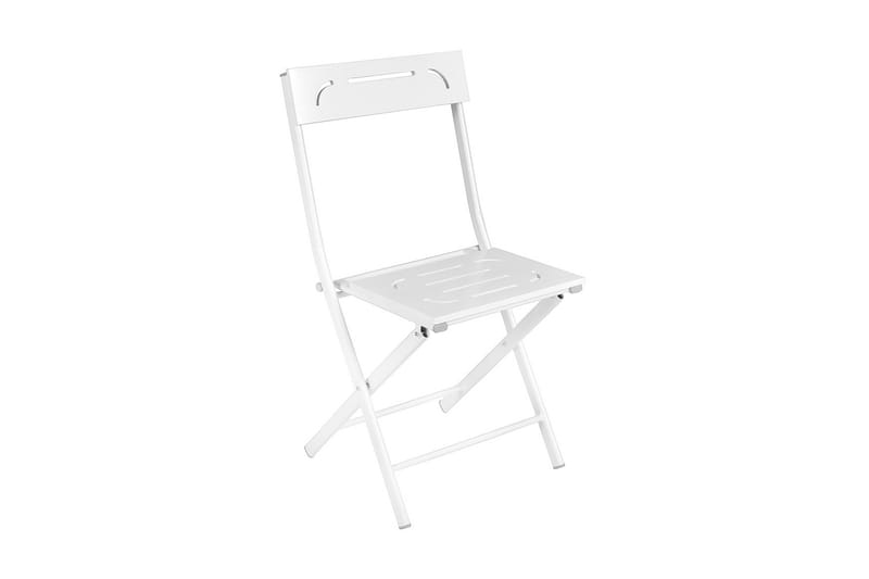 RIOTORTO Caféset 60 cm Blomma Vit + 2 Utestolar - Utemöbler - Utegrupp - Caféset