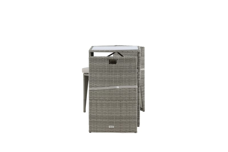 Savanna Caféset 50 cm + 2 Matstolar Utomhus - Grå - Utemöbler - Utegrupp - Caféset