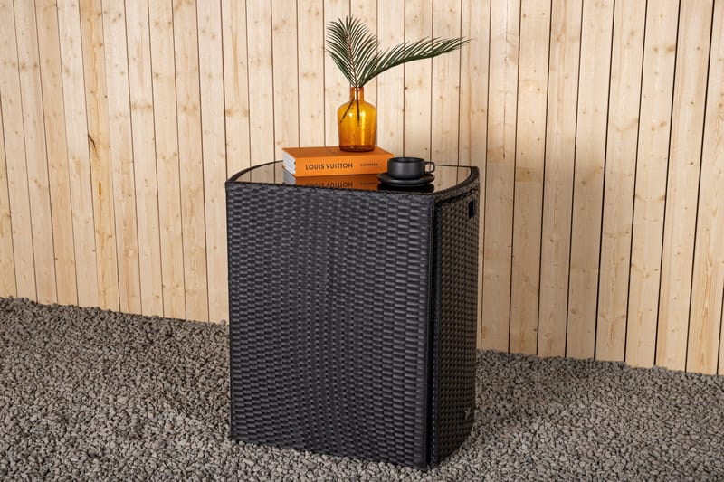 Savanna Caféset 50 cm + 2 Matstolar Utomhus - Svart - Utemöbler - Utegrupp - Caféset