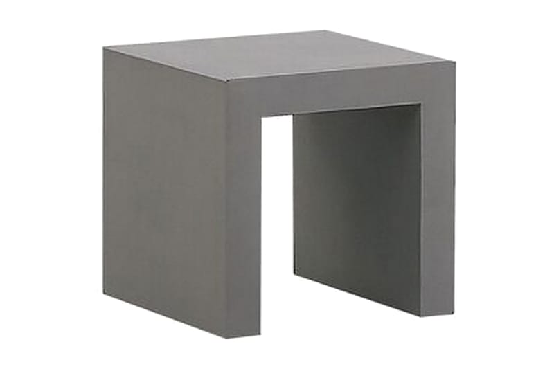 Trädgårdsset av Utebord och 4 pallar 90x90 OLBIA - Grå - Utemöbler - Utegrupp - Caféset