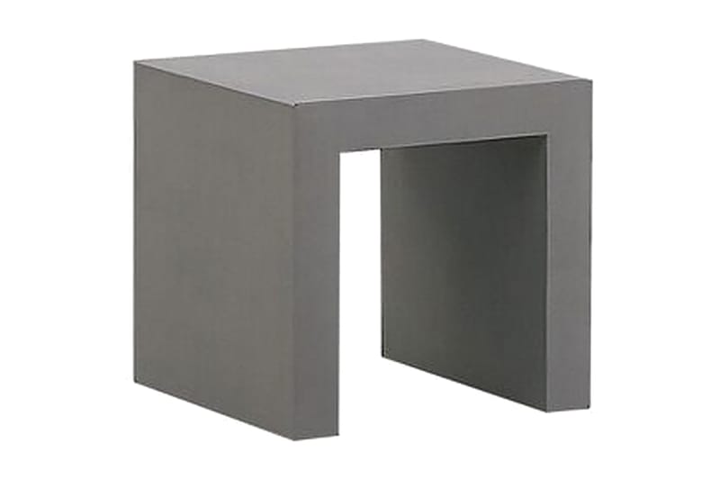 Trädgårdsset av Utebord och 4 pallar 90x90 OLBIA - Grå - Utemöbler - Utegrupp - Caféset