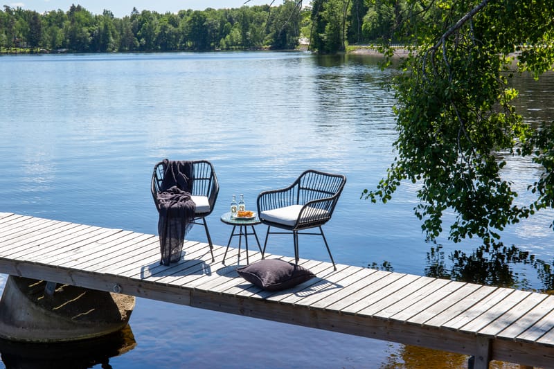 VIGA Balkonggrupp 2-sits Svart - Venture Home - Balkonggrupper - Caféset