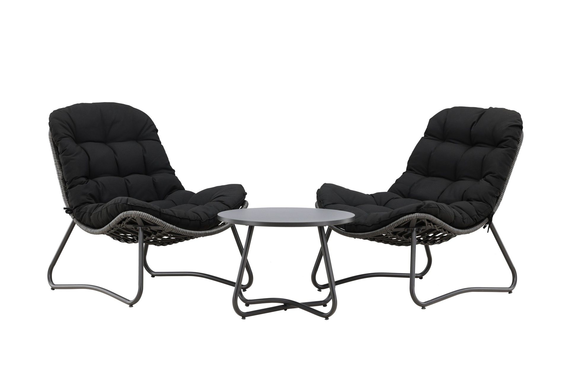 cala soffgrupp utomhus 2-sits - svart