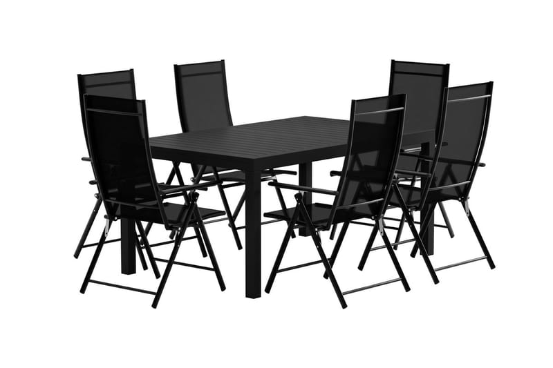 Capo Matbord Utomhus 100x160 cm med 6 Levanzo Karmstol - Utemöbler - Utegrupp - Matgrupper utomhus
