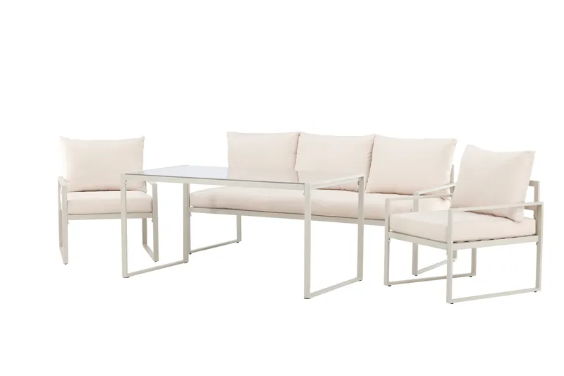 Catania Soffgrupp Utomhus 5-sits - Beige - Utemöbler - Utegrupp - Loungegrupp