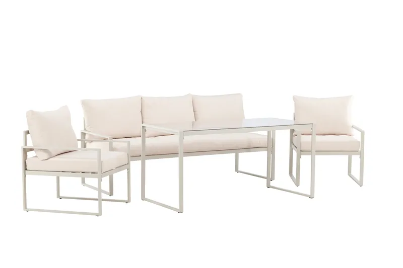 Catania Soffgrupp Utomhus 5-sits - Beige - Utemöbler - Utegrupp - Loungegrupp