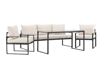 Catania Soffgrupp Utomhus 5-sits - Svart - Utemöbler - Utegrupp - Loungegrupp