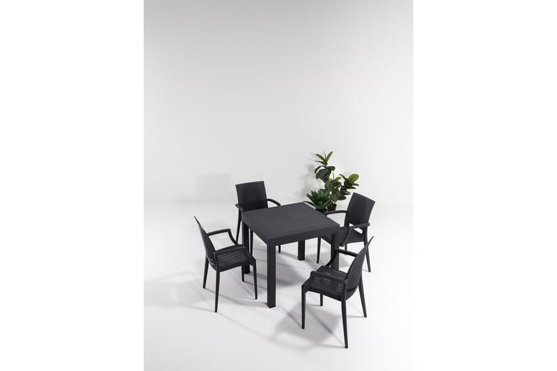 Daisi Matgrupp Utomhus 4-sits Svart - Utemöbler - Utegrupp - Matgrupper utomhus