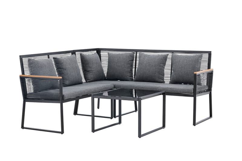 Dallas Soffgrupp Utomhus 5-sits - Svart - Utemöbler - Utegrupp - Loungegrupp