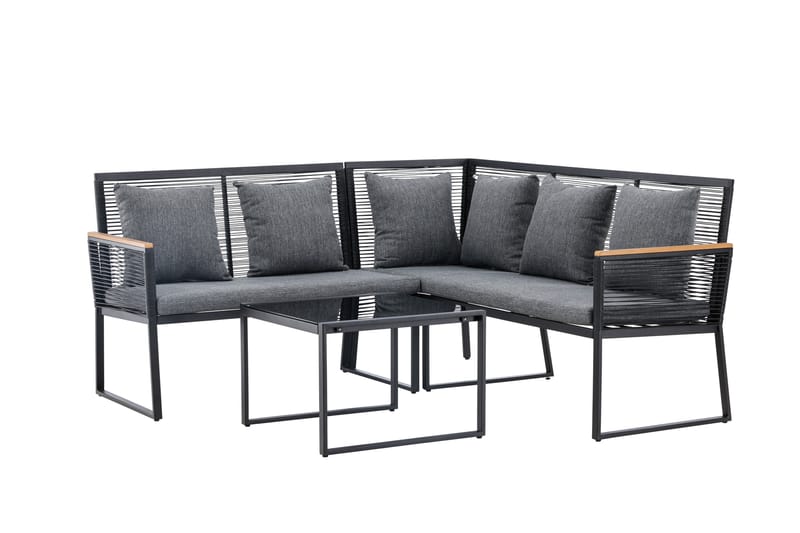 Dallas Soffgrupp Utomhus 5-sits - Svart - Utemöbler - Utegrupp - Loungegrupp