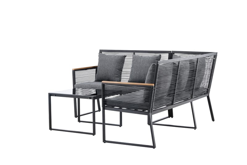 Dallas Soffgrupp Utomhus 5-sits - Svart - Utemöbler - Utegrupp - Loungegrupp