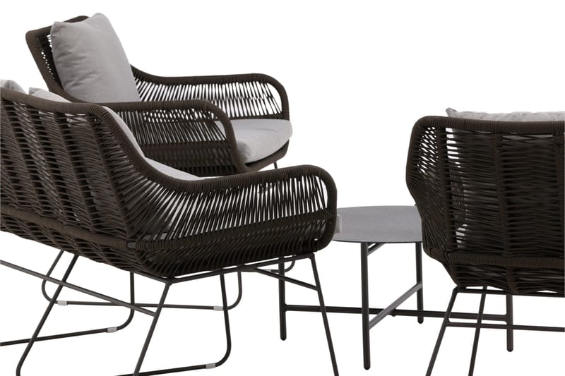 Davao Soffgrupp Utomhus 4-sits - Mörkgrå - Utemöbler - Utegrupp - Loungegrupp