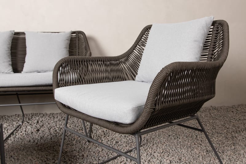 Davao Soffgrupp Utomhus 4-sits - Mörkgrå - Utemöbler - Utegrupp - Loungegrupp