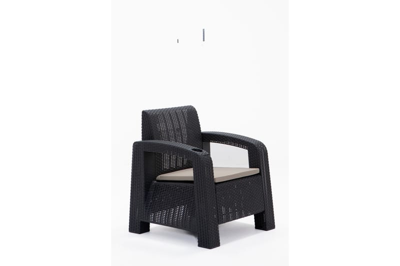 Desi Soffgrupp Utomhus  2-sits Svart - Utemöbler - Utegrupp - Loungegrupp
