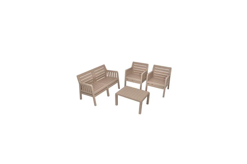 Desi Soffgrupp Utomhus  4-sits Brun - Utemöbler - Utegrupp - Loungegrupp