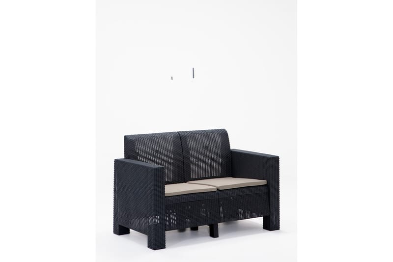 Desi Soffgrupp Utomhus  4-sits Svart - Utemöbler - Utegrupp - Loungegrupp